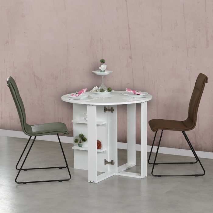 Hanah Home Mesa Plegable Extensible Blanco Hanah Home Mesa Plegable Extensible Blanco